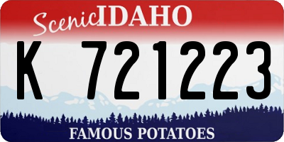 ID license plate K721223