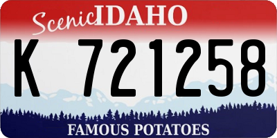 ID license plate K721258