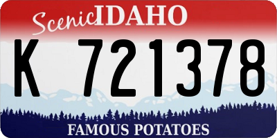 ID license plate K721378