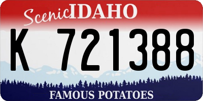ID license plate K721388