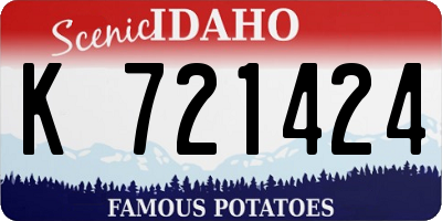 ID license plate K721424
