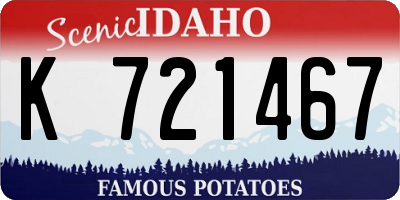 ID license plate K721467