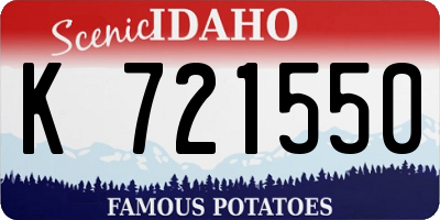 ID license plate K721550