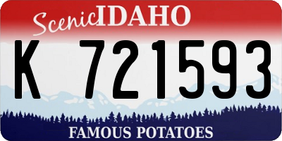 ID license plate K721593