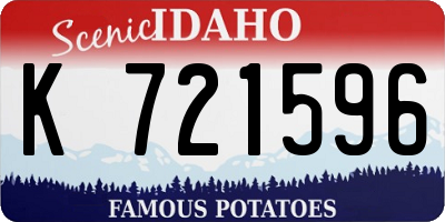 ID license plate K721596
