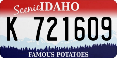 ID license plate K721609