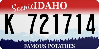ID license plate K721714