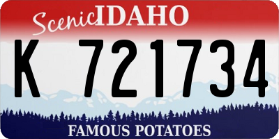 ID license plate K721734