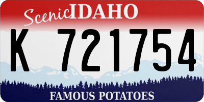 ID license plate K721754