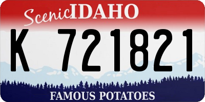 ID license plate K721821