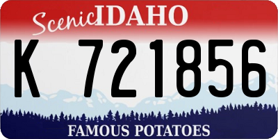 ID license plate K721856