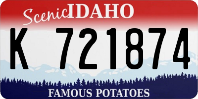 ID license plate K721874