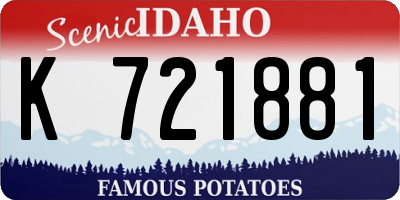 ID license plate K721881