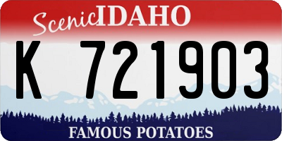 ID license plate K721903
