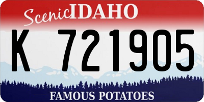ID license plate K721905
