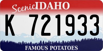 ID license plate K721933