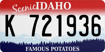 ID license plate K721936