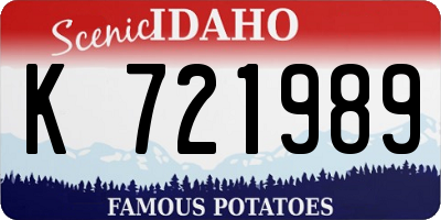 ID license plate K721989