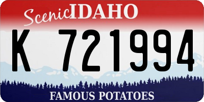 ID license plate K721994