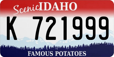ID license plate K721999