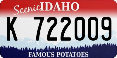 ID license plate K722009