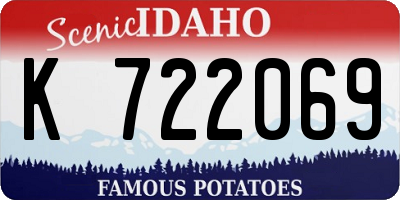 ID license plate K722069