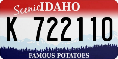 ID license plate K722110