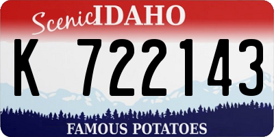 ID license plate K722143