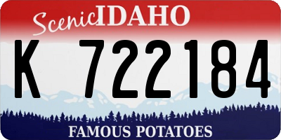 ID license plate K722184