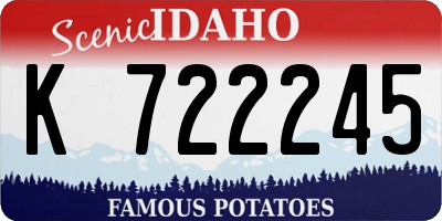 ID license plate K722245