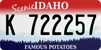 ID license plate K722257