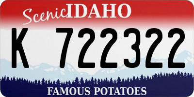 ID license plate K722322
