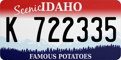 ID license plate K722335