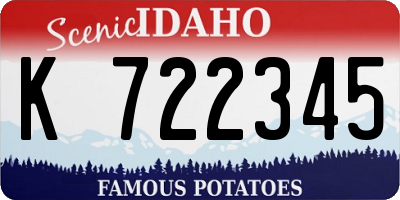 ID license plate K722345