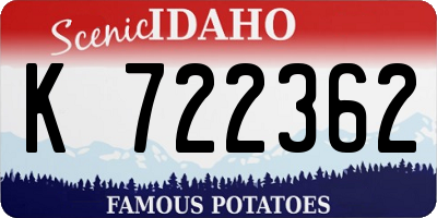 ID license plate K722362