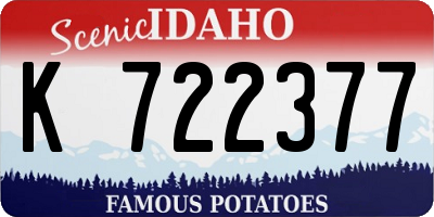 ID license plate K722377