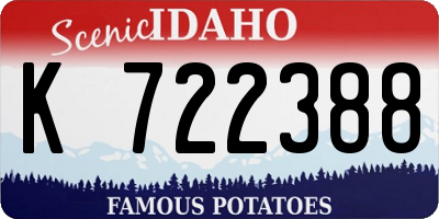 ID license plate K722388