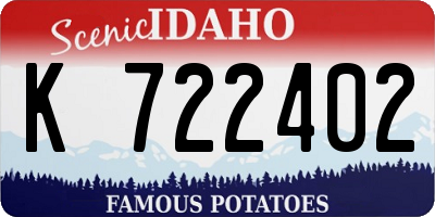 ID license plate K722402