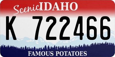 ID license plate K722466