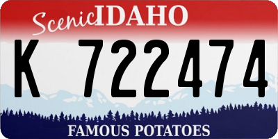 ID license plate K722474