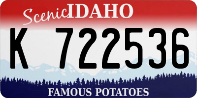 ID license plate K722536