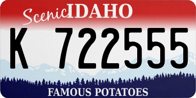 ID license plate K722555