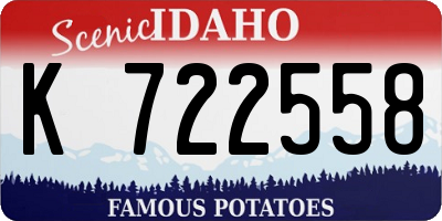 ID license plate K722558