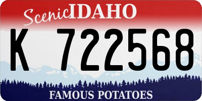 ID license plate K722568