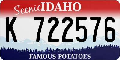 ID license plate K722576