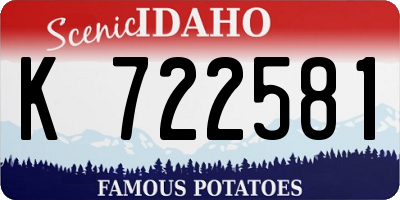 ID license plate K722581