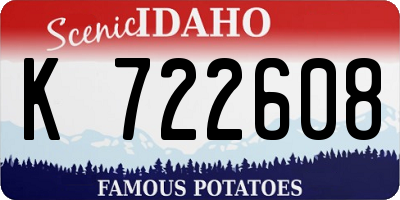 ID license plate K722608