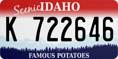 ID license plate K722646