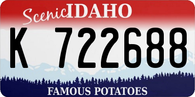 ID license plate K722688