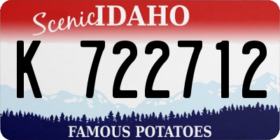 ID license plate K722712